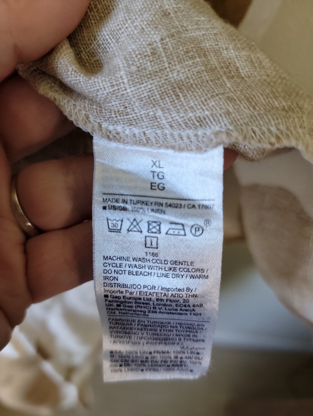 Banana Republic Beige and Cream Halter-Style 100% Linen Maxi Dress - Picture 10 of 12